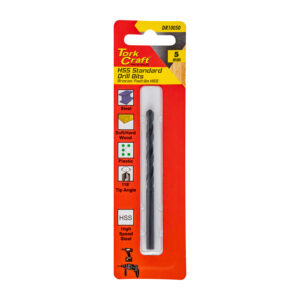 DRILL BIT HSS STANDARD 5.0MM 1/CARD