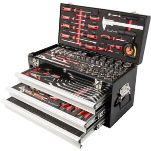 Tork Craft 154-Piece 3-Drawer Track Box Tool Set 535 x 255 x 315mm TCTB154